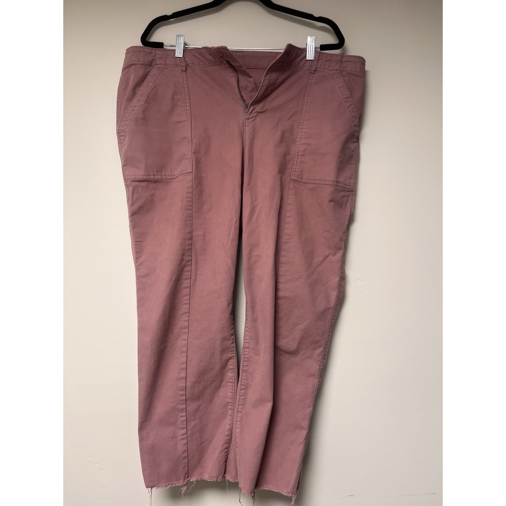 Old Navy Colored Ankle Fringe Women's Pants Size 18 *missing Button